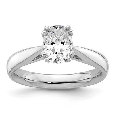 1.25 Carat 7.5X5.5mm 4-Prong Oval Solitaire Engagement Ring Mounting 14k White Gold RM1965E-125-CWA…