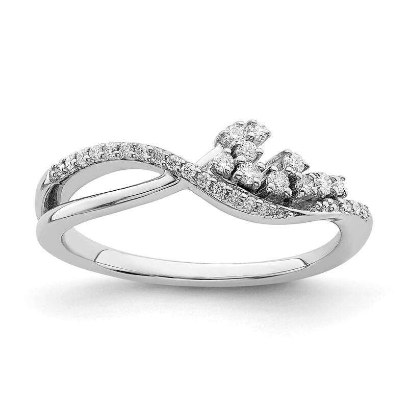 Polished Fancy Florina Wave Diamond Ring 14k White Gold RM6790-016-WA