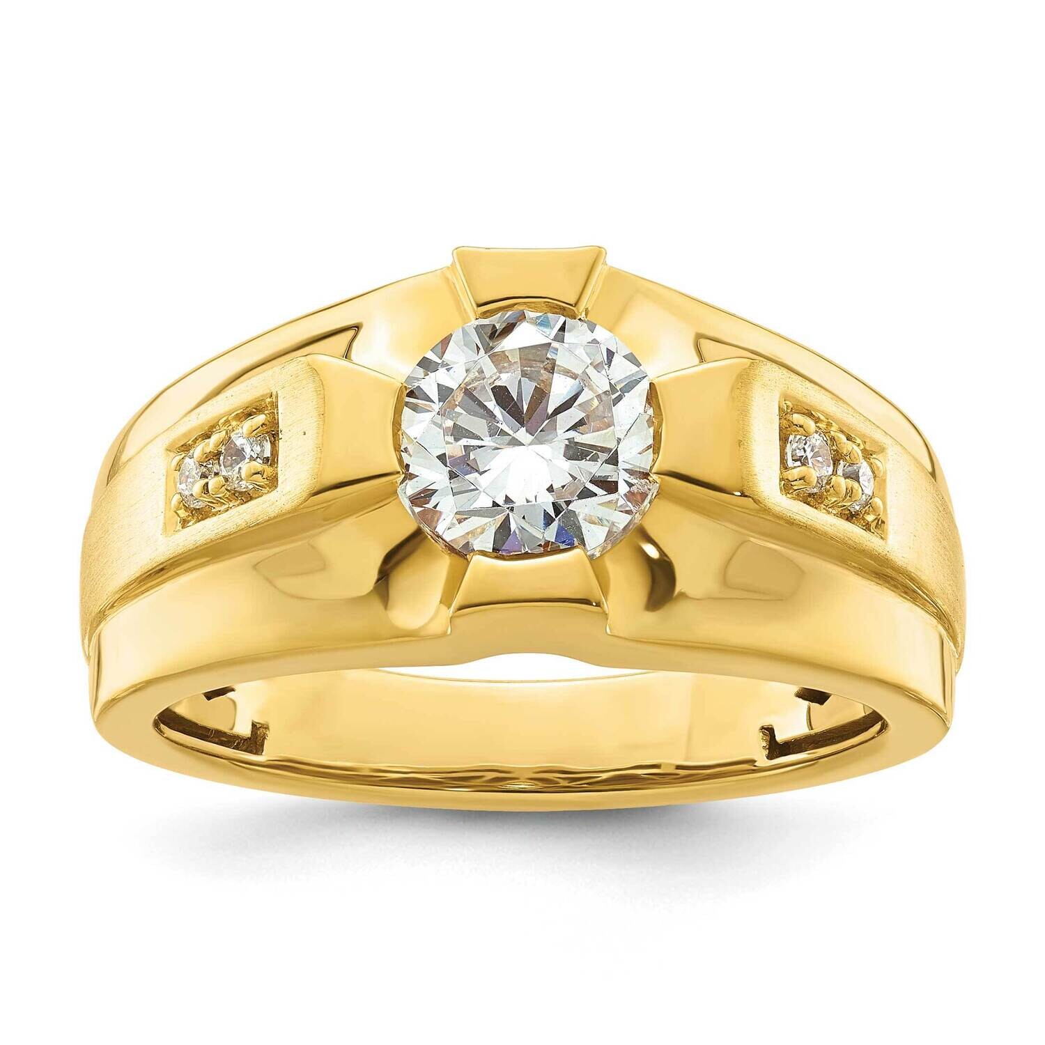 Certified Diamond Complete Men&#39;s Ring 14k Gold RM8220-158-YAA, MPN: RM8220-158-YAA, 883957839028