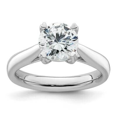 2 Carat 8.20 mm 4-Prong Round Solitaire Engagement Ring Mounting 14k White Gold RM1930E-200-CWAA, M…