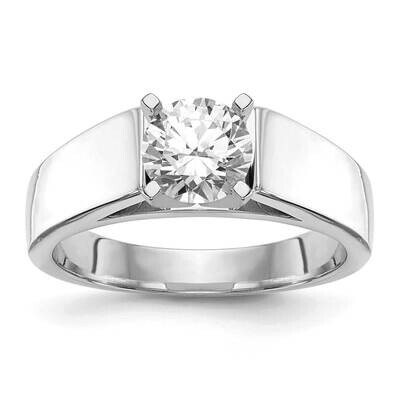 Peg Set 3.8mm Solitaire Engagement Ring Mounting 14k White Gold RM1976E-3.8MM-CWAA, MPN: RM1976E-3.…