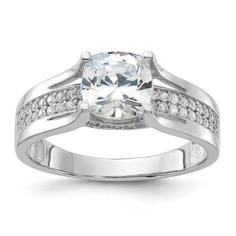 CZ Ring Sterling Silver Rhodium-Plated QR7563