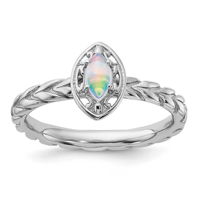 Stackable Expressions Created Opal Ring Sterling Silver QSK1131