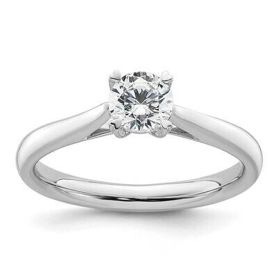 1/2 Carat 5.20 mm 4-Prong Round Solitaire Engagement Ring Mounting 14k White Gold RM1930E-050-CWAA,…