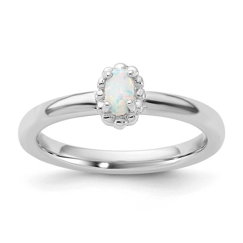 Stackable Expressions Created Opal Ring Sterling Silver QSK1272