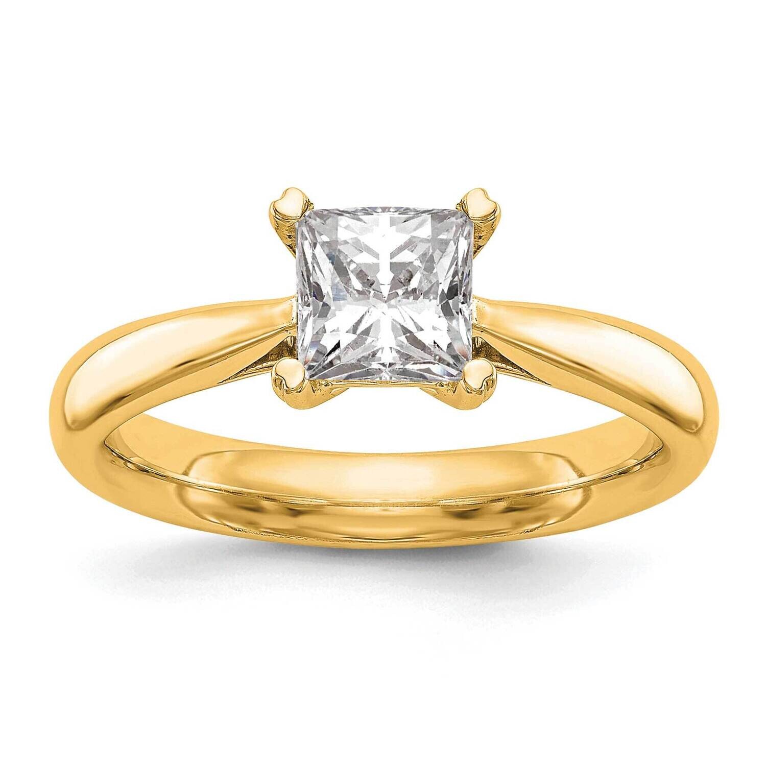 Square Solitaire Engagement Ring Mounting 14k Gold RM1962E-100-Y
