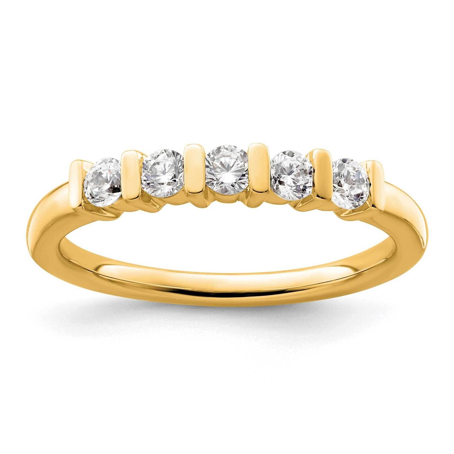 5-Stone Diamond Band Ring Mounting 14k Gold RM3183B-035-YAA, MPN: RM3183B-035-YAA,
