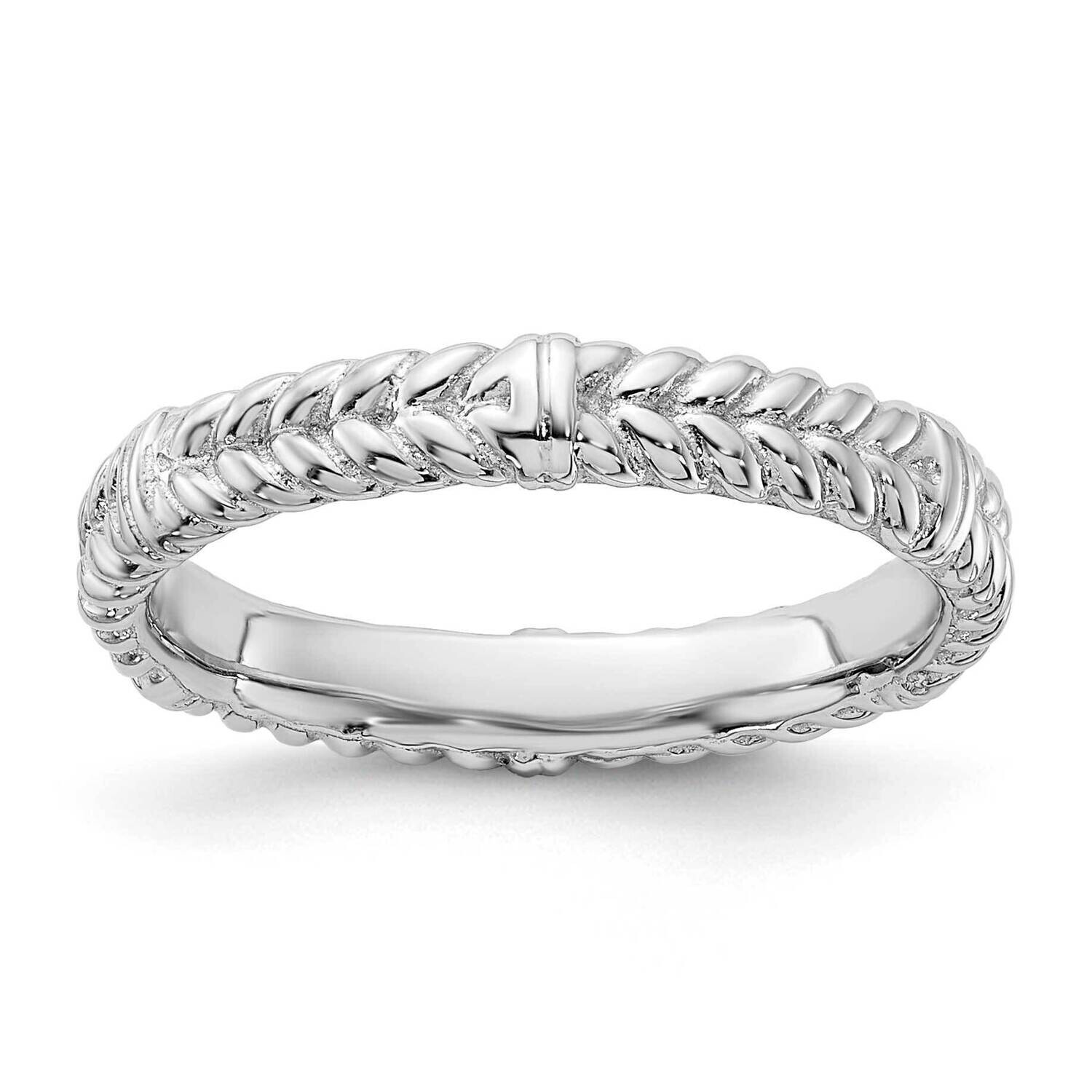 Stackable Expressions Rhodium Ring Sterling Silver QSK1138