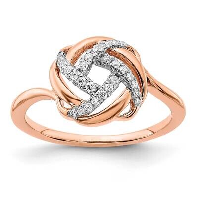 Polished Diamond Love Knot Ring 14k Rose Gold RM6889-012-RA, MPN: RM6889-012-RA,