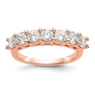 7-Stone Shared Prong Holds 7-3.3mm Round Diamond Band Ring Mounting 14k Rose Gold RM3295B-105-RAA, …