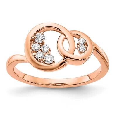 Polished Diamond Double Circle Ring 14k Rose Gold RM6869-015-RA, MPN: RM6869-015-RA,