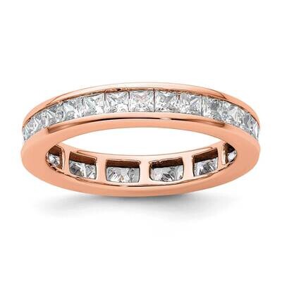 Polished Channel-Set 2 Carat Princess Diamond Complete Eternity Band 14k Rose Gold ET0010-200-8R4, …