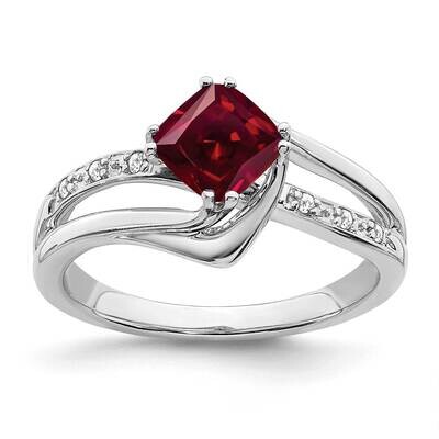 Created Ruby Diamond Ring 14k White Gold RM7116-RU-004-WA, MPN: RM7116-RU-004-WA, 191101816376