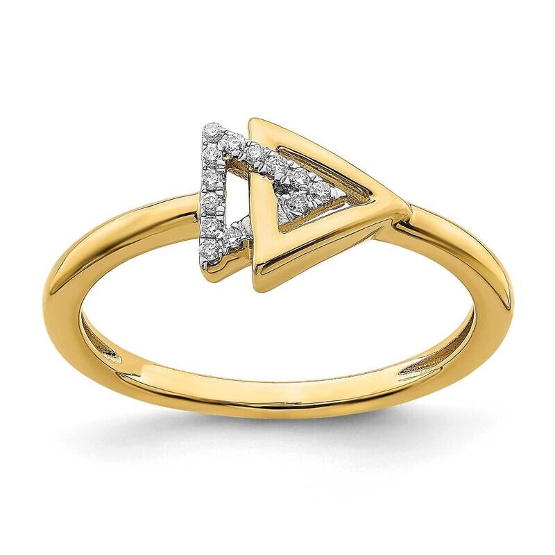 Double Triangle Diamond Ring 14k Polished Gold RM6833-005-YA