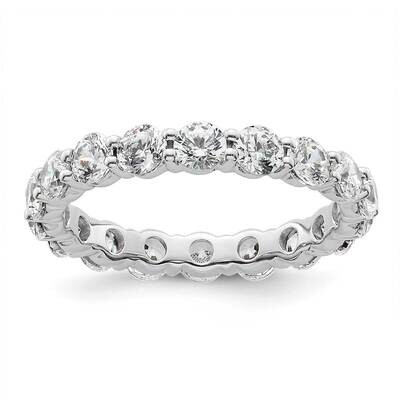 Polished Shared Prong 2 Carat Diamond Complete Eternity Band 14k White Gold ET0001-200-5W4, MPN: ET…