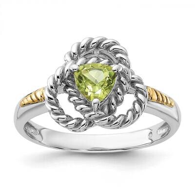 Shey Couture 14K Accent Peridot Ring Sterling Silver Rhodium-Plated QTC1825, MPN: QTC1825,