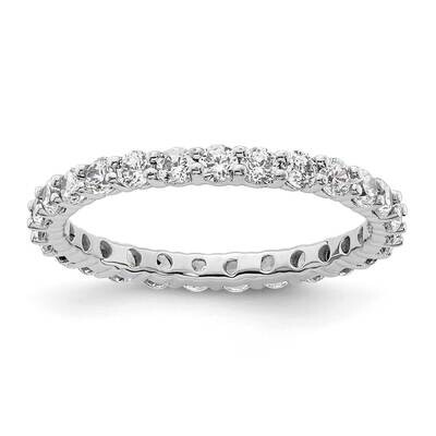 Polished Shared Prong 1 Carat Diamond Complete Eternity Band 14k White Gold ET0001-100-6W4, MPN: ET…