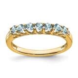 Aquamarine Diamond 7-Stone Ring 10k Gold RM7411-AQ-001-1YA, MPN: RM7411-AQ-001-1YA, 191101662805