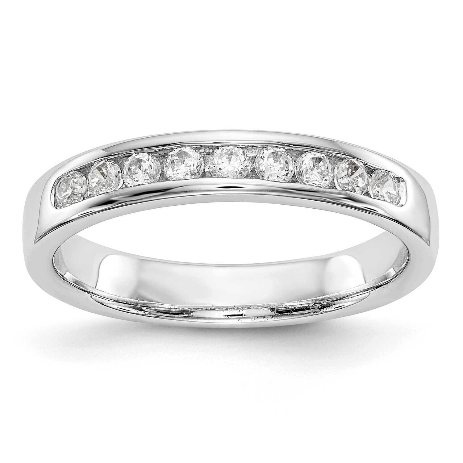 9-Stone Holds 9-1.9mm Round Channel Band Ring Mounting Closed 14k White Gold RM3311B-025-WAA, MPN: …