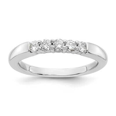 5-Stone Shared Prong Holds 5-2.3mm Round Diamond Band Ring Mounting 14k White Gold RM3175B-025-WAA,…