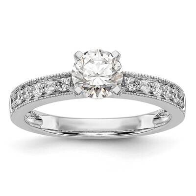 Peg Set Engagement Ring Mounting 14k White Gold RM2878E-024-CWAA, MPN: RM2878E-024-CWAA,