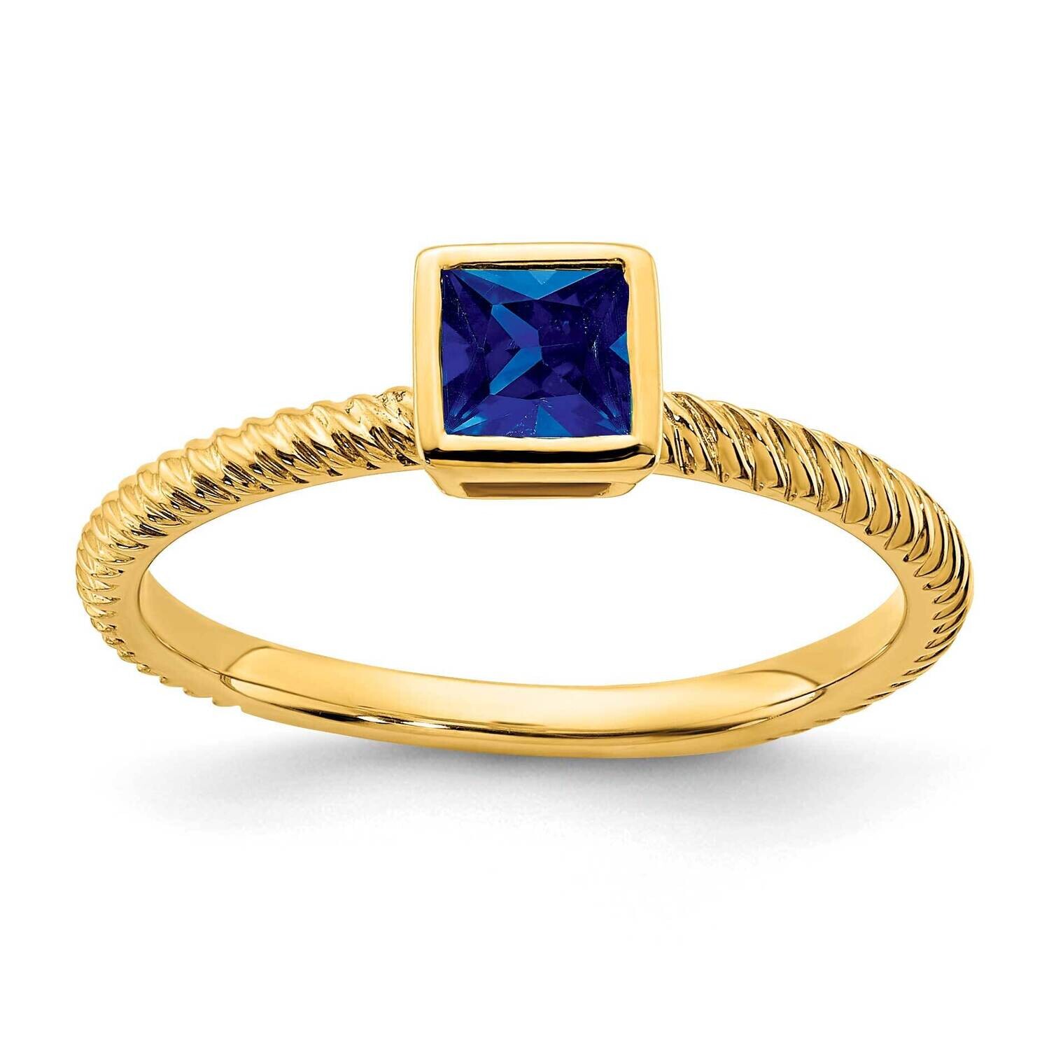 Square Bezel Sapphire Ring 14k Gold RM7230-SA-Y, MPN: RM7230-SA-Y, 191101824593