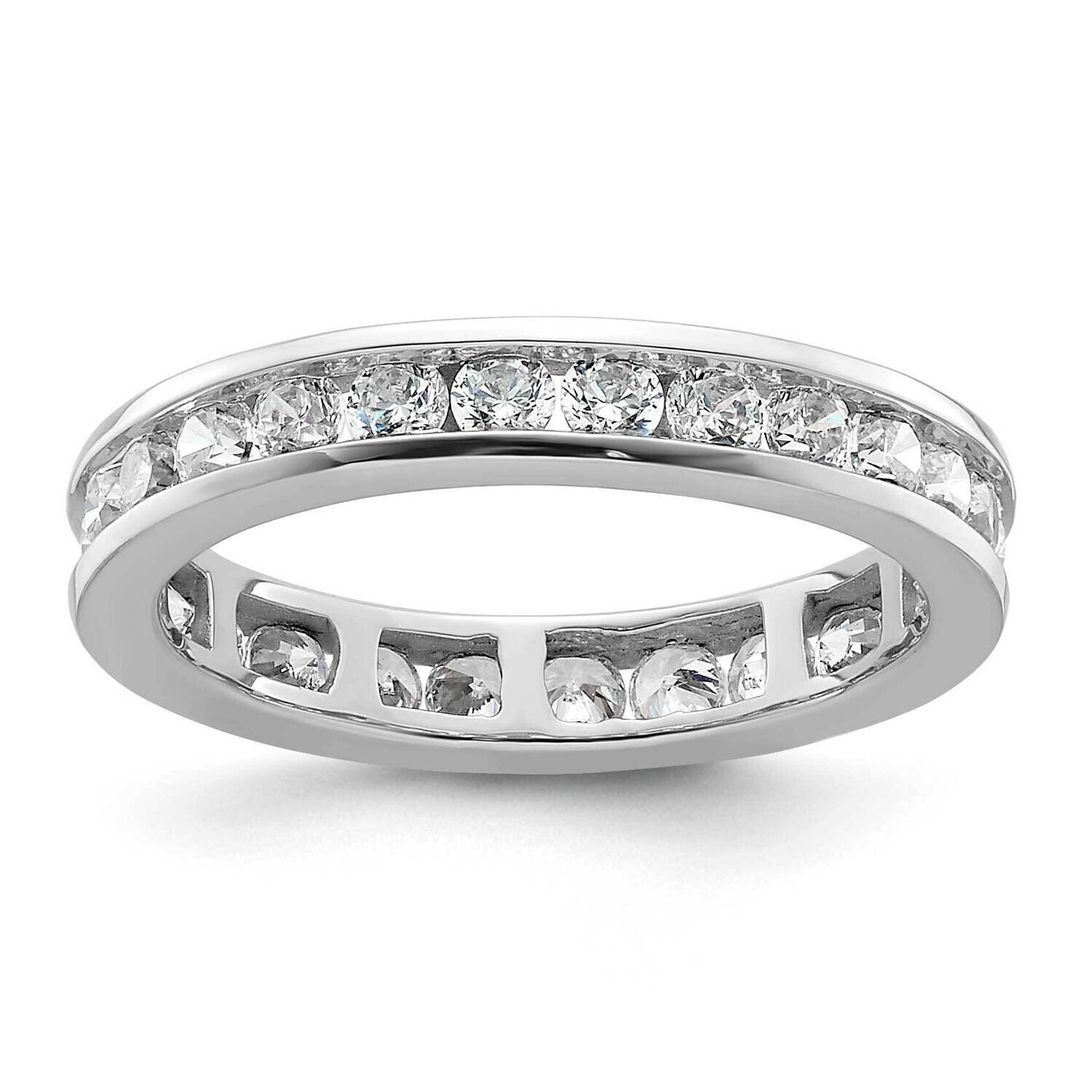 Polished Channel-Set 1 Carat Diamond Complete Eternity Band 14k White Gold ET0009-100-5W4, MPN: ET0…