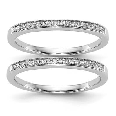 Set Of 2 Wedding Band Ring Mountings 14k White Gold RM2154B-016-CWAA, MPN: RM2154B-016-CWAA,