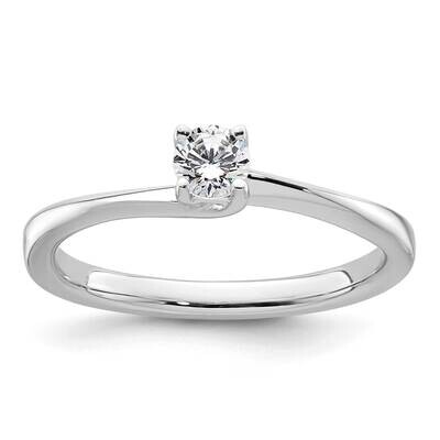 1/4 Carat 4.10 mm 4-Prong Round Solitaire Engagement Ring Mounting 14k White Gold RM1946E-025-CWAA,…