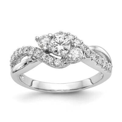 Criss-Cross Peg Set Engagement Ring Mounting 14k White Gold RM2554E-050-CWAA, MPN: RM2554E-050-CWAA,