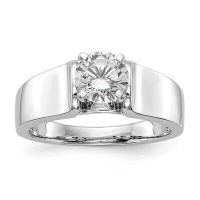 Peg Set Solitaire Engagement Ring Mounting 10k White Gold RM1971E-6.5WIDE-W, MPN: RM1971E-6.5WIDE-W,