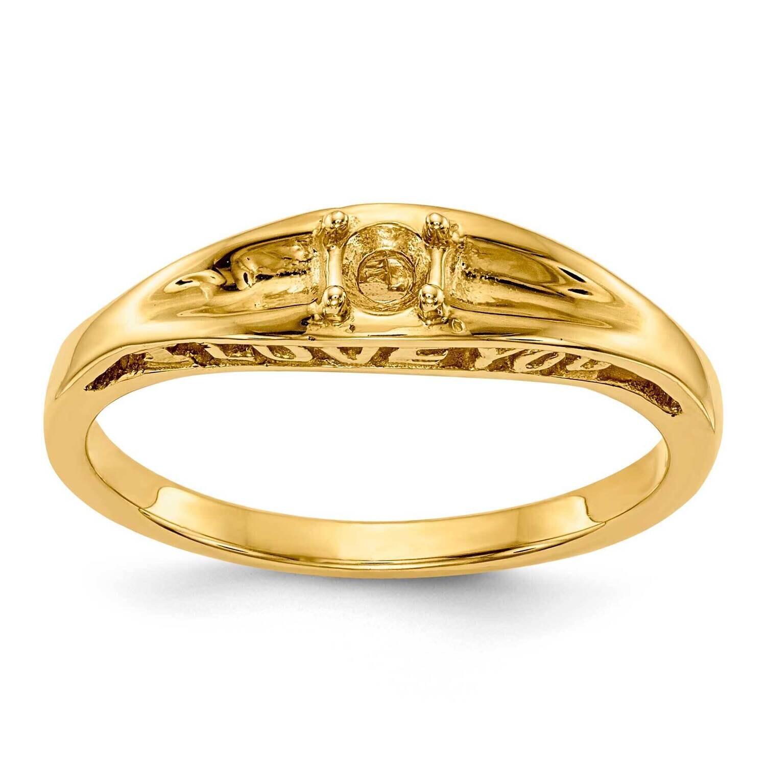 1-Stone Mothers Ring Mounting 14k Polished Gold XMR22-1