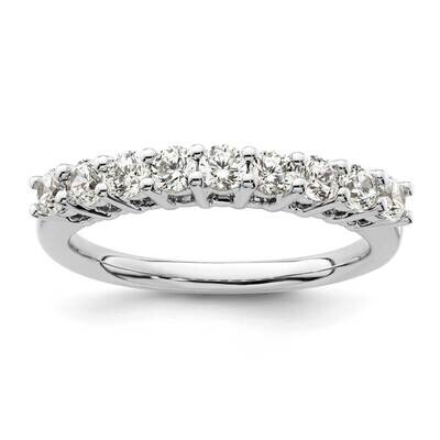 9-Stone Shared Prong Holds 9-2.7mm Round Diamond Band Ring Mounting 14k White Gold RM3191B-071-WAA,…