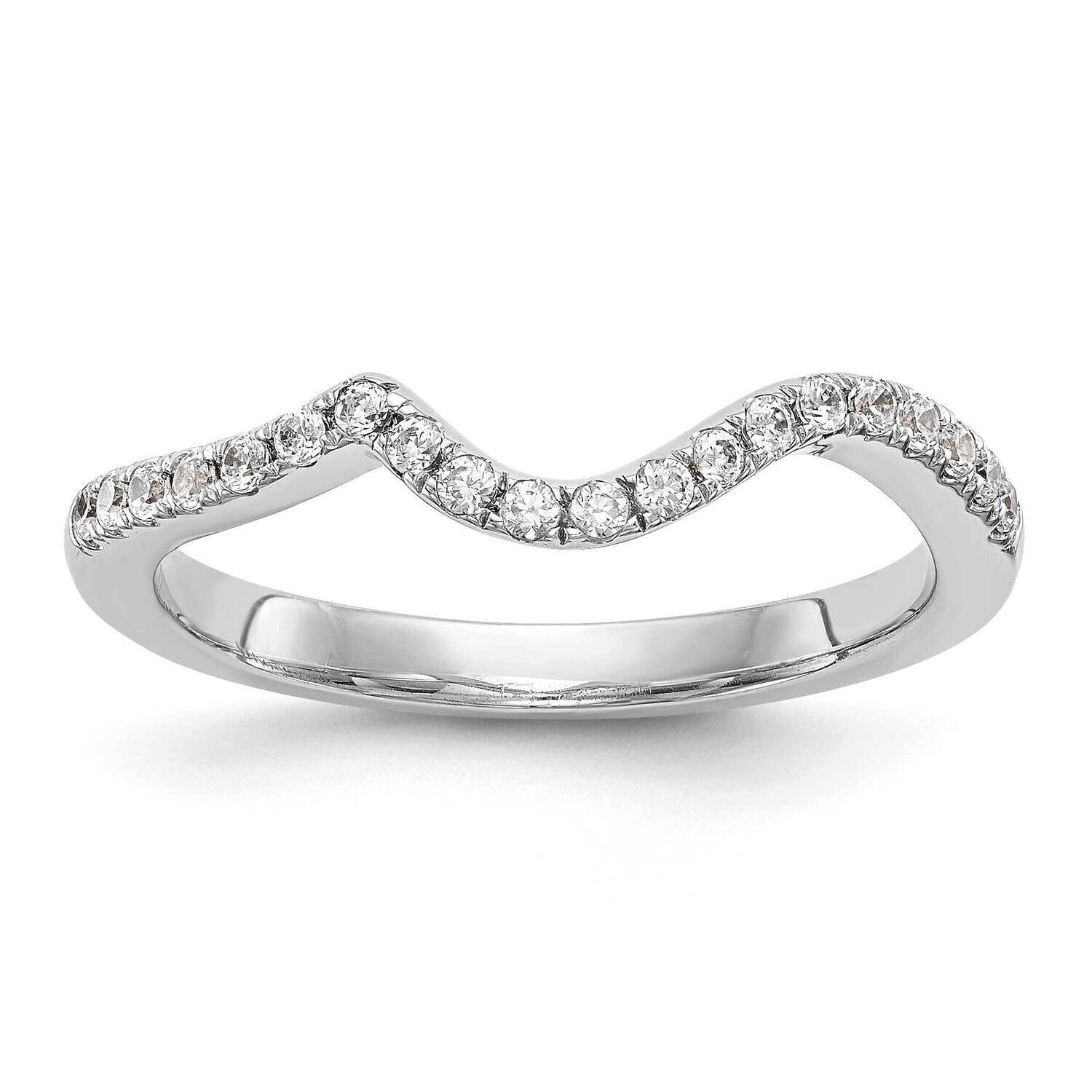 1/4 Carat Contoured Wedding Band Ring Mounting 14k White Gold RM1955B-020-CWAA