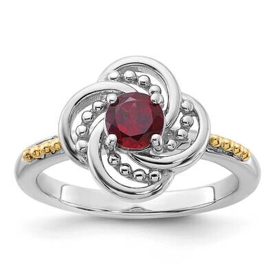 Shey Couture 14K Accent Garnet Ring Sterling Silver Rhodium-Plated QTC1820, MPN: QTC1820,