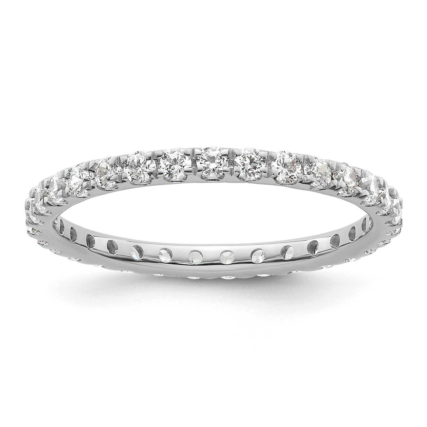 Polished U-Shared Prong 1 Carat Diamond Complete Eternity Band 14k White Gold ET0005-100-9W4, MPN: …