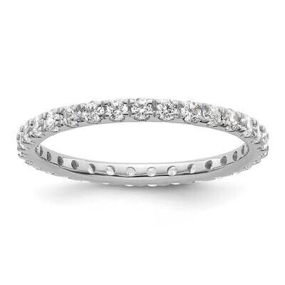 Polished U-Shared Prong 1 Carat Diamond Complete Eternity Band 14k White Gold ET0005-100-9W4, MPN: …