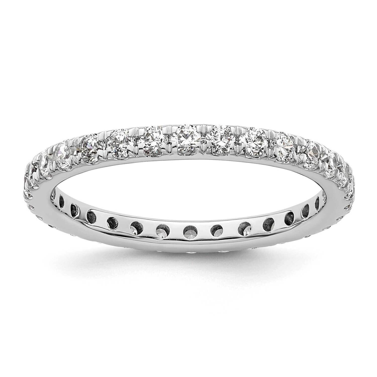 Polished U-Shared Prong 1 Carat Diamond Complete Eternity Band 14k White Gold ET0005-100-8W4, MPN: …