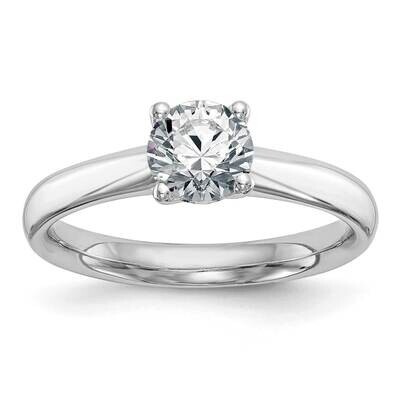 1 Carat 6.50 mm 4-Prong Round Solitaire Engagement Ring Mounting 14k White Gold RM1933E-100-CWAA, M…