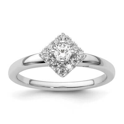 Diamond Two Promises Halo Complete Eng Ring 14k White Gold RM9209E-015-WAA, MPN: RM9209E-015-WAA, 8…