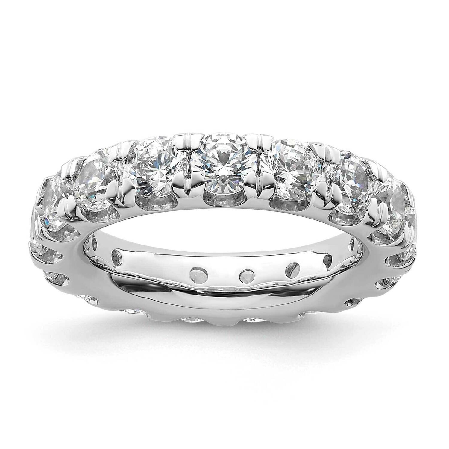 Polished U-Shared Prong 3 Carat Diamond Complete Eternity Band 14k White Gold ET0005-300-4W4, MPN: …