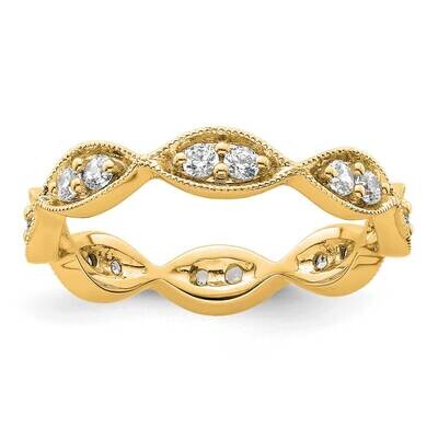 Vintage Pave 1/2 Carat Diamond Complete Eternity Band 14k Polished Gold ET0013-050-6Y4, MPN: ET0013…