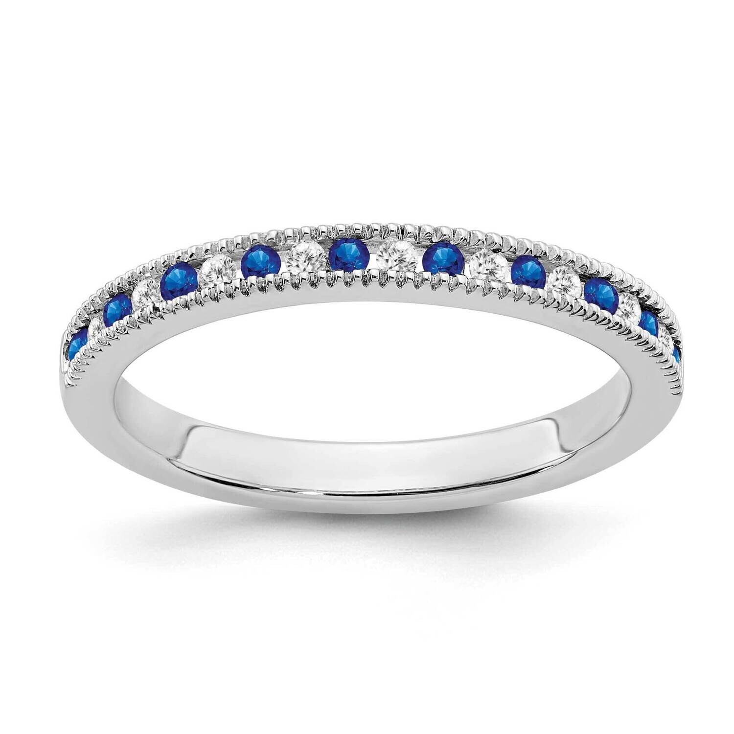 Sapphire Diamond Band 14k White Gold RM7245-SA-011-WA, MPN: RM7245-SA-011-WA, 191101826573