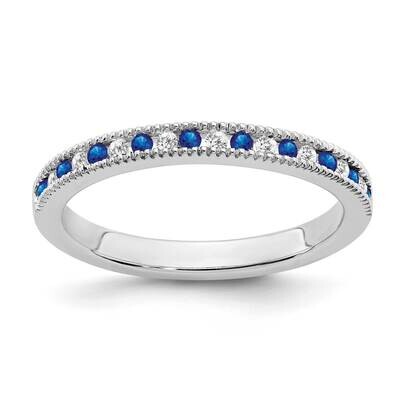 Sapphire Diamond Band 14k White Gold RM7245-SA-011-WA, MPN: RM7245-SA-011-WA, 191101826573