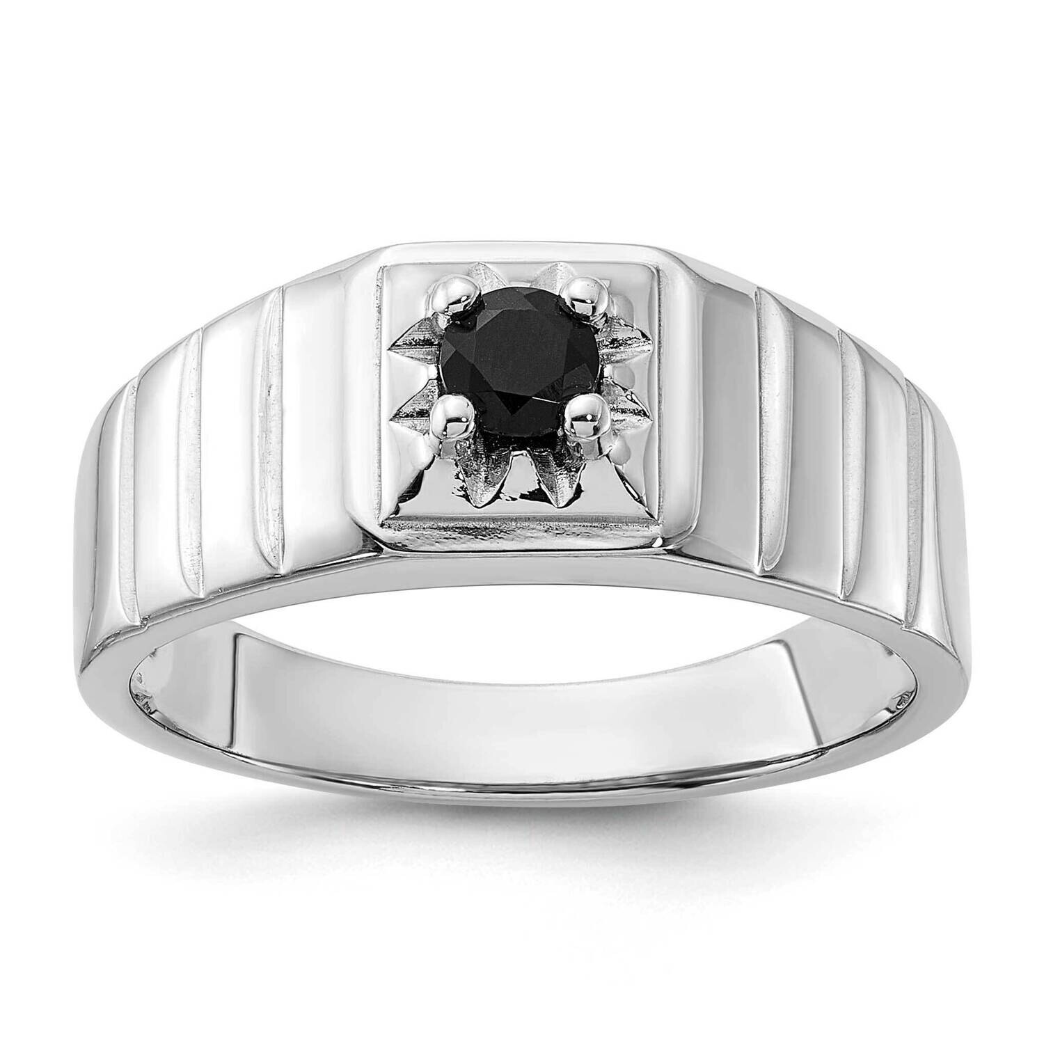 Black Onyx Men&#39;s Ring Sterling Silver Rhodium-Plated QR7639 by Men&#39;s Jewelry and Accessories, MPN: …