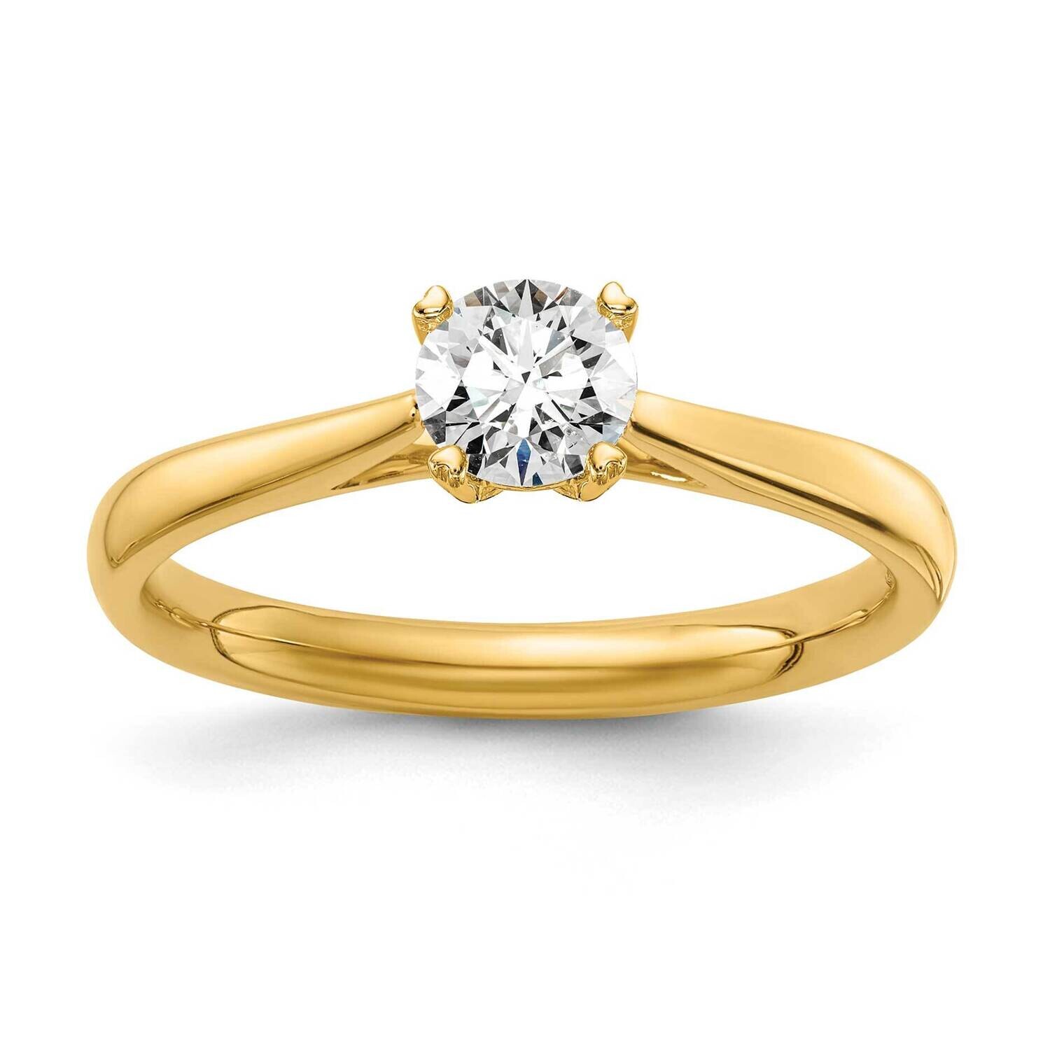 Diamond Solitaire Complete Engagement Ring 14k Gold RM1930E-033-YAA