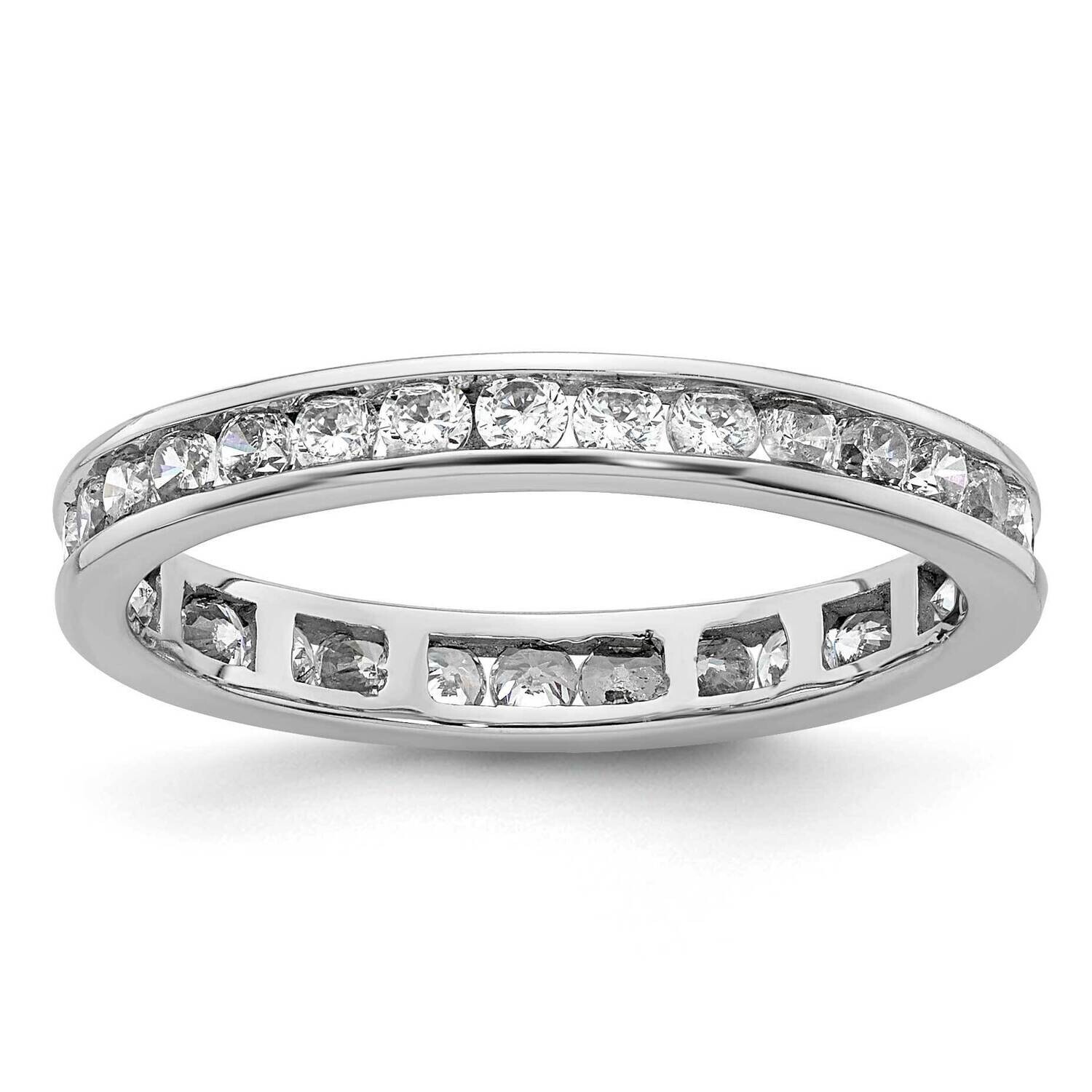 Polished Channel-Set 1 Carat Diamond Complete Eternity Band 14k White Gold ET0009-100-9W4, MPN: ET0…