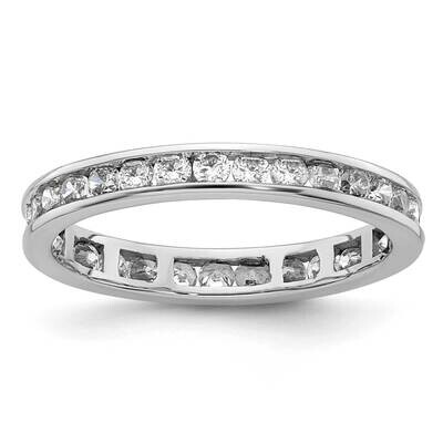 Polished Channel-Set 1 Carat Diamond Complete Eternity Band 14k White Gold ET0009-100-9W4, MPN: ET0…