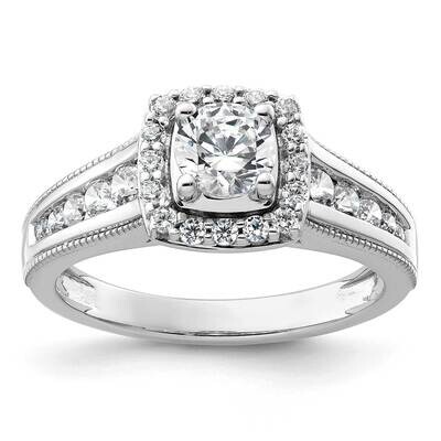 Diamond Square Halo Complete Eng Ring 14k White Gold RM9438E-050-WAA, MPN: RM9438E-050-WAA, 8839573…