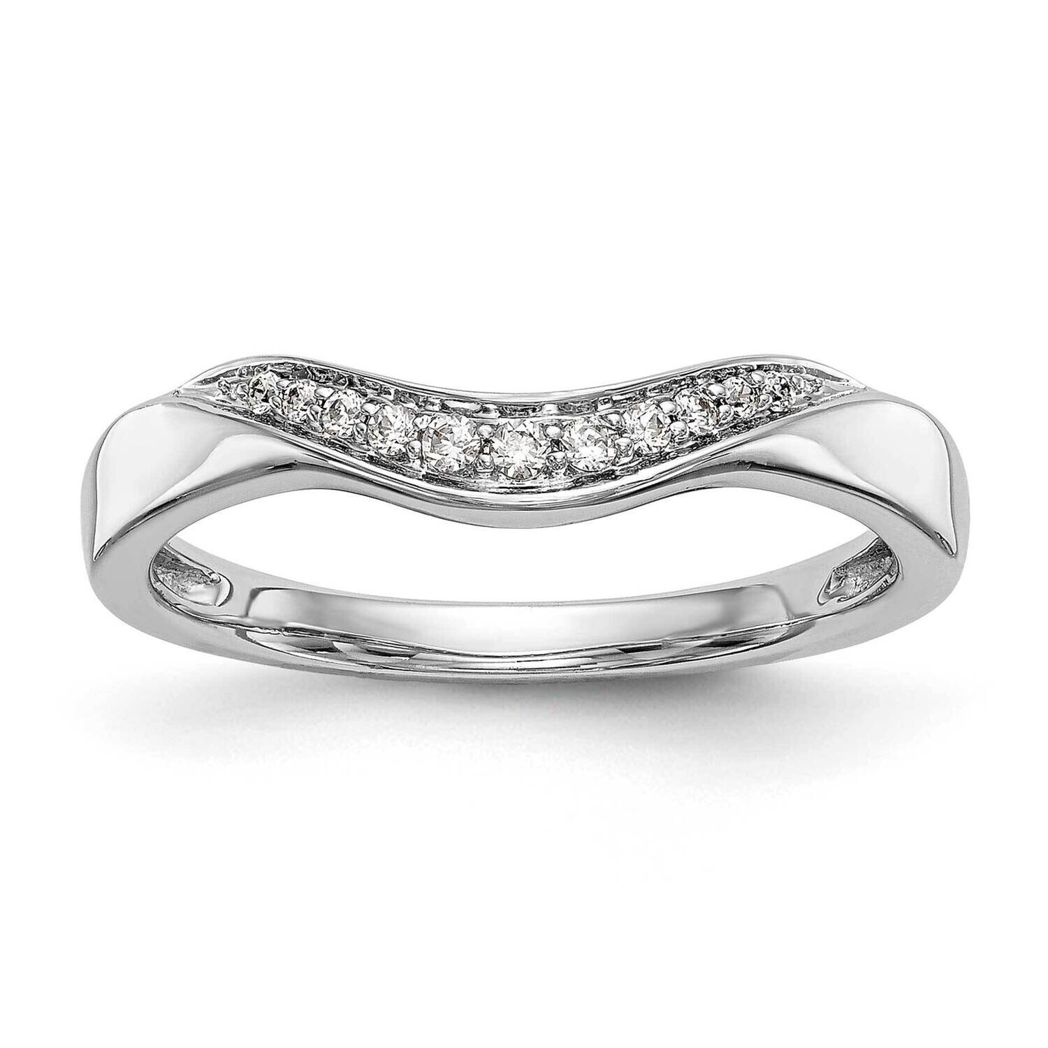 Pave Holds 1-1.4 2-1.3 2-1.2 2-1.1 4-1.0mm Contoured Wedding Band Ring Mounting 14k White Gold RM33…